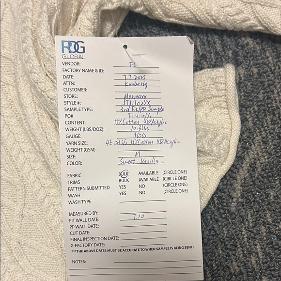 Easter NWT Freshmaneeêe Cable Knit Sweater - Cream - Picture 3 of 9